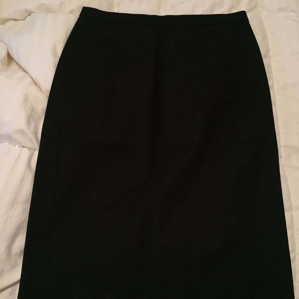 J Crew Black Pencil Skirt sz 00